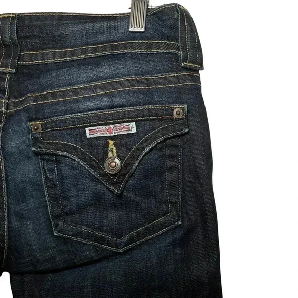 Hudson  Jeans Low Rise Dark Wash Bootcut Denim Blue Jeans Size 28 - Picture 4 of 9